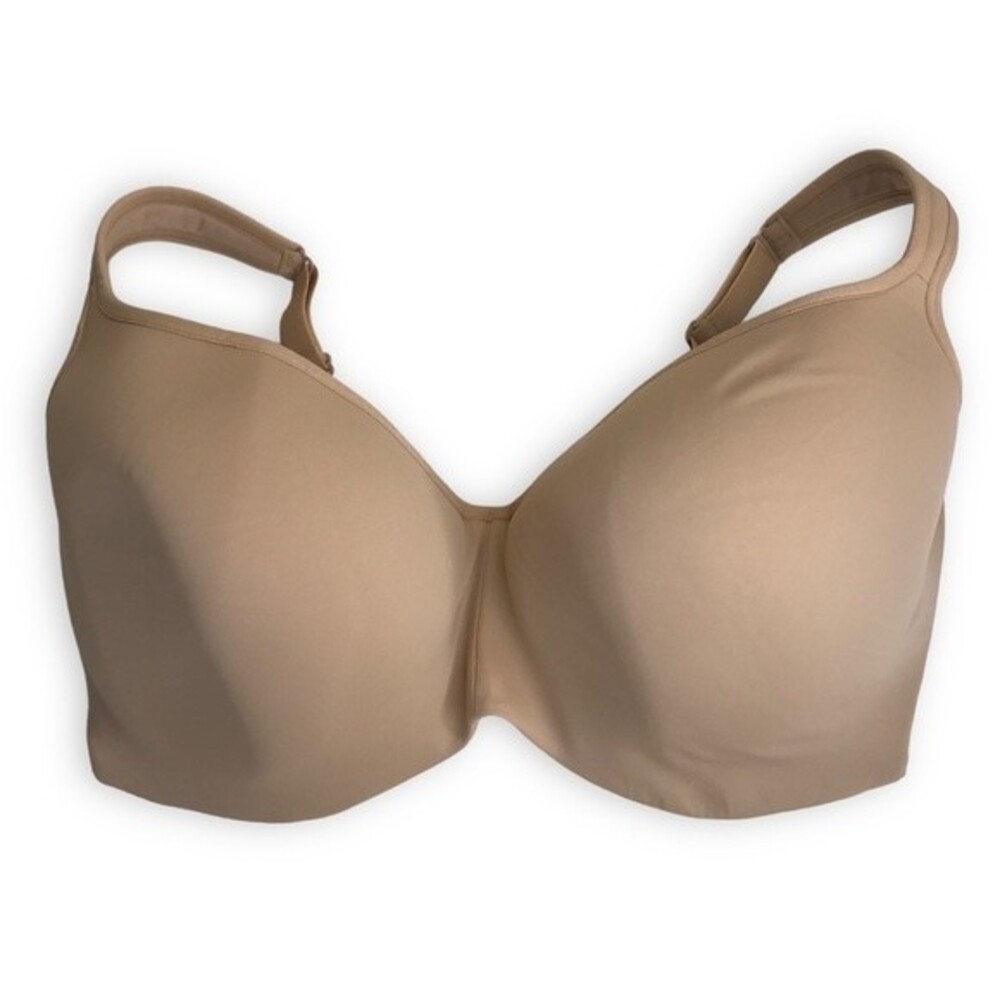 Cacique Lightly Lined Balconette Tan Beige Nude Size 38G 4D Underwire Smooth Bra